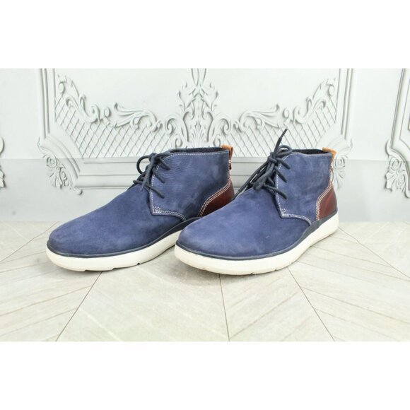 Johnston Murphy Farley Chukka Boots Ultra Soft Unlined Leather Blue Brown 10.5 M - Picture 2 of 11